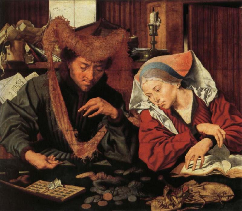Marinus van Reymerswaele A Moneychangr and His Wife